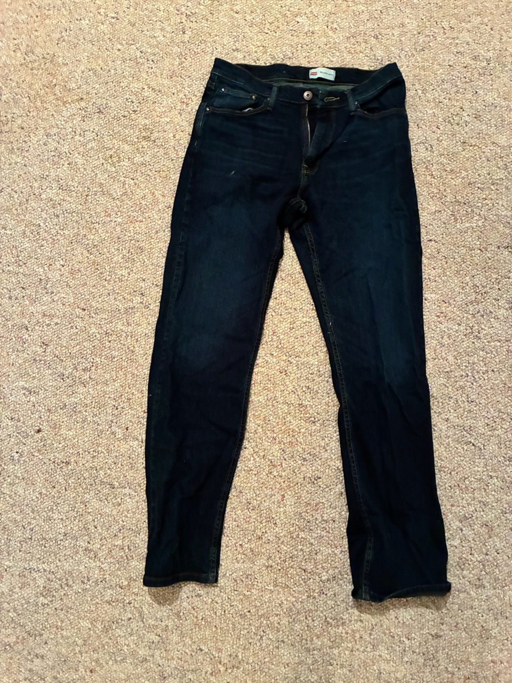 Wrangler Men’s Dark Blue Relaxed Boot Cut Jeans